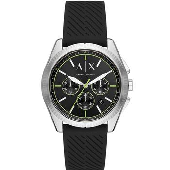 Armani Exchange | Men's Chronograph Black Silicone Strap Watch 43mm商品图片,5折