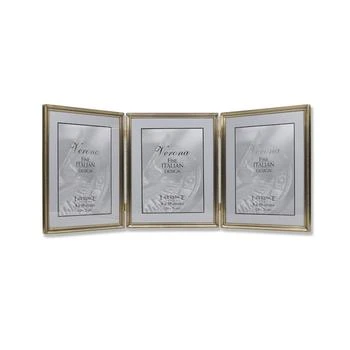 Lawrence Frames | Antique Gold Bead Hinged Triple Picture Frame - 8" x 10",商家Macy's,价格¥499