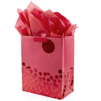 商品Large Gift Bag with Tissue Paper (Foil Dots)图片