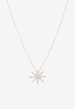 商品Falamank | Sparkle Collection Necklace in 18-karat Rose Gold with White Diamonds,商家Thahab,价格¥6955图片