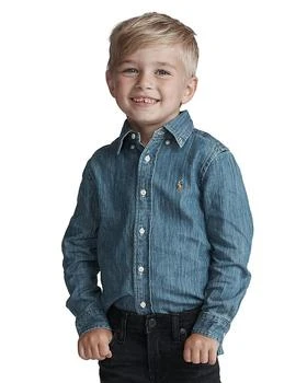 Ralph Lauren | Ralph Lauren Boys' Denim Button-Down Shirt - Little Kid, Big Kid,商家Bloomingdale's,价格¥418