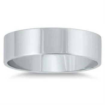 SSELECTS | 5Mm Flat Comfort Fit Wedding Band In 10K White Gold,商家Premium Outlets,价格¥2267