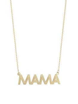 商品Saks Fifth Avenue | 14K Gold Mama Pendant Necklace,商家Saks OFF 5TH,价格¥2032图片