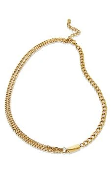 Savvy Cie Jewels | Mixed Chain Bar Pendant Necklace 3.3折