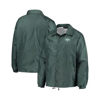 商品Dunbrooke | Men's Green New York Jets Coaches Classic Raglan Full-Snap Windbreaker Jacket,商家Macy's,价格¥385图片