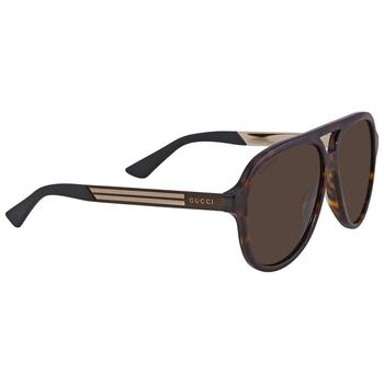 墨镜男好不好, Gucci | Brown Aviator Mens Sunglasses GG0688S 002 59商品图片 3.3折