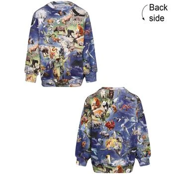 推荐All over wild animals print sweatshirt in blue商品