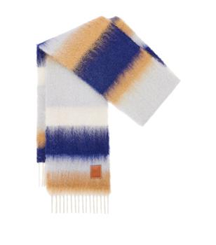 Loewe | Mohair-Wool Striped Scarf商品图片,满1件减$13, 独家减免邮费, 满一件减$13