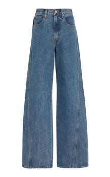 推荐SLVRLAKE - Women's Eva Twisted Seam Wide-Leg Jeans - Medium Wash - Moda Operandi商品