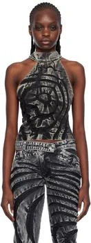 Masha Popova | SSENSE Exclusive Black Denim Tank Top,商家Ssense US,价格¥1962