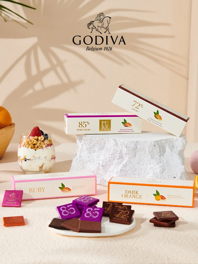 Godiva | 歌帝梵72%85%可可黑巧克力21片比利时进口零食,商家Yee Collene,价格¥366