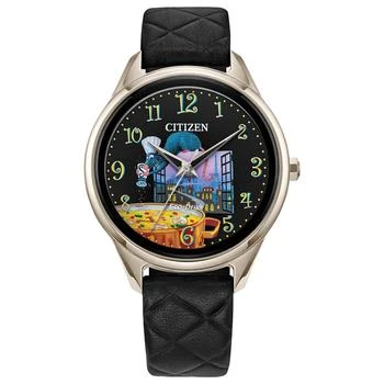 Citizen | Eco-Drive Women's Pixar Ratatouille Black Quilted Leather Strap Watch 37mm,商家Macy's,价格¥2189