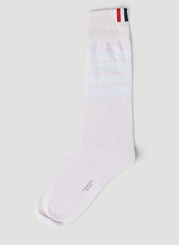 Thom Browne | Four Bar Socks in Light Pink商品图片,