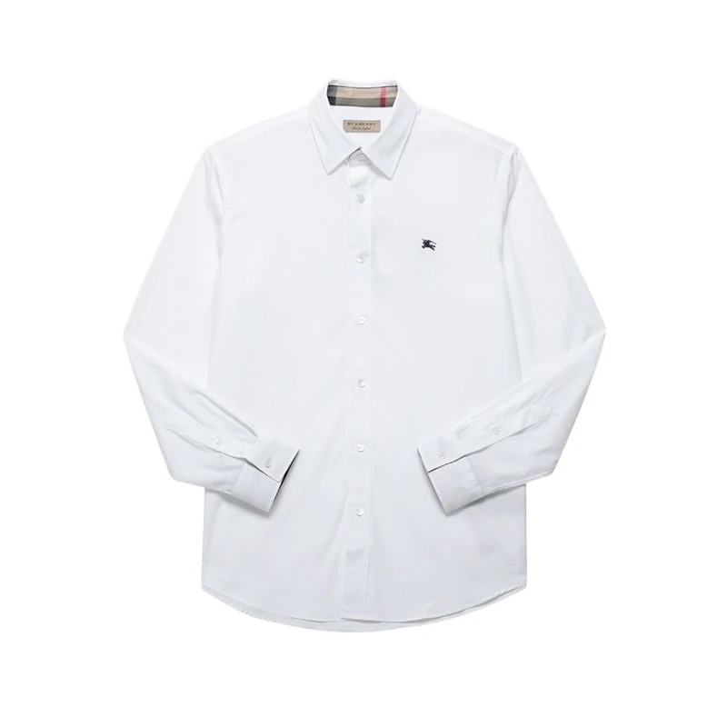 推荐【现货】博柏利 经典款 男士棉质长袖衬衫（两色）商品