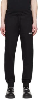 Hugo Boss | Black Embroidered Sweatpants 独家减免邮费
