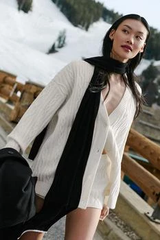 Alo | Cable Knit Winter Bliss Cardigan - Ivory,商家Alo yoga,价格¥878