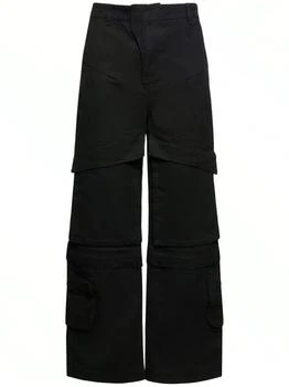 推荐Wide Leg Cotton Cargo Pants商品