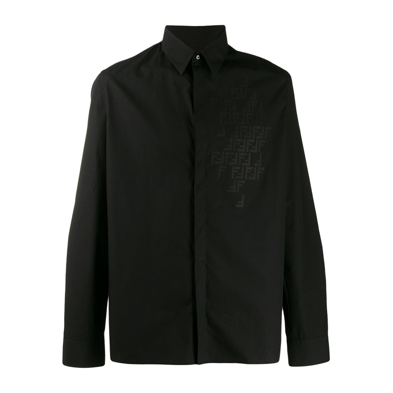 肯迪文正品, Fendi | Fendi 芬迪 黑色男士衬衫 FS0745-AAP6-F0QA1商品图片 独家减免邮费