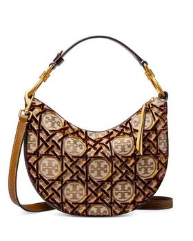 tory burch tote, Tory Burch | T Monogram Fil Coupé Mini Crescent Bag商品图片 