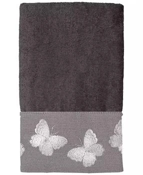 Avanti | Yara Butterfly Bordered Cotton Fingertip Towel, 11" x 18",商家Macy's,价格¥63