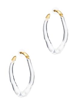商品Alexis Bittar | Molten Lucite and 14kt gold-plated hoop earrings,商家Harvey Nichols,价格¥1854图片