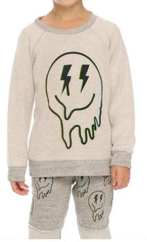 商品Boys Drippy Smile Sweatshirt in Heather Grey图片