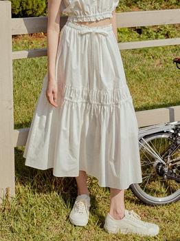 推荐Lily Shirring Skirt (White)商品