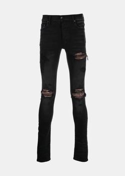 amiri mx1, AMIRI | Aged Black MX1 Bandana Jeans商品图片 