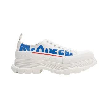 Alexander McQueen | ALEXANDER MCQUEEN 男士白色皮革印花休闲运动鞋 682421-W4RQ9-9357 包邮包税