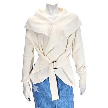 推荐Stella McCartney Ladies Blazer Ivory Knit Wrap Jacket, Brand Size 38商品