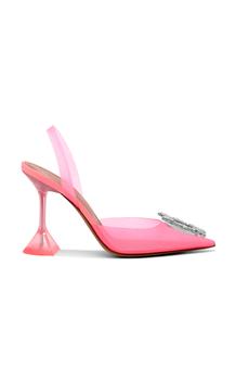 amina muaddi, Amina Muaddi | Amina Muaddi - Women's Begum PVC Slingback Pumps - Pink/clear - Moda Operandi商品图片 