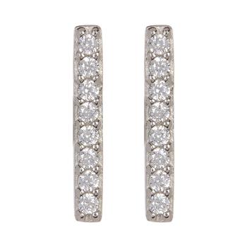 商品Adornia Swarovski Crystal Bar Studs Silver,商家Premium Outlets,价格¥88图片