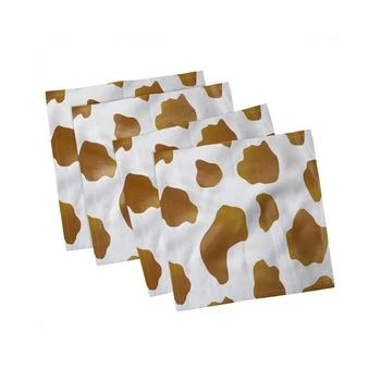 Ambesonne | Cow Print Set of 4 Napkins, 12" x 12",商家Macy's,价格¥202
