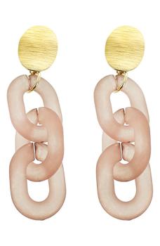 商品Panacea | 14K Yellow Gold Plated Resin Link Earrings,商家Nordstrom Rack,价格¥70图片
