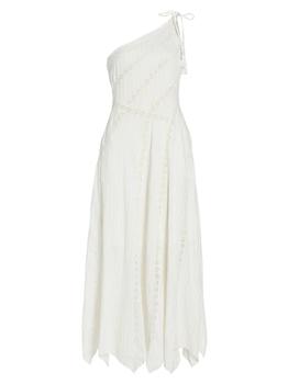 推荐Bella One-Shoulder Cotton Maxi Dress商品