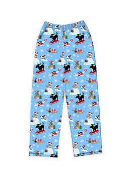 商品Little Girl's & Girl's Merry Dog-Mas Holiday Plush Pajama Pants图片