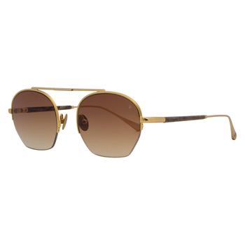 商品John Varvatos | John Varvatos Semi-Rimless Round Sunglasses V534 Gold Gold 50mm 534,商家Premium Outlets,价格¥1296图片