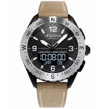 推荐Alpina Men's Ana-Digi Watch - AlpinerX Light Brown Leather Strap | AL-283LBBW5SAQ6商品