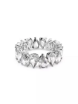 Swarovski | Vittore Rhodium-Plated & Crystal Ring,商家Saks Fifth Avenue,价格¥1394