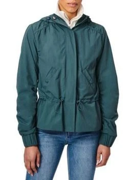 Bernardo | Solid Peplum Hooded Rain Jacket,商家Saks OFF 5TH,价格¥626