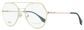 fendi眼镜真假, Fendi | Fendi Women's Oval Eyeglasses FF0329 3YG Light Gold/Teal 53mm商品图片 2.5折