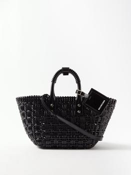 推荐Bistro XS woven faux-leather basket bag商品