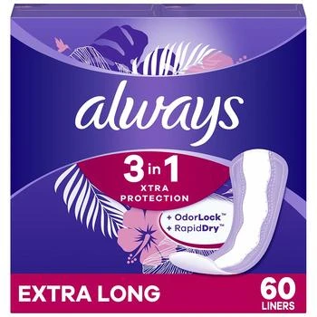 Always | Daily Extra Protect Liners Fresh, Extra Long,商家Walgreens,价格¥77