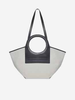 hereu怎么样, Hereu | Cala canvas and leather tote bag商品图片 
