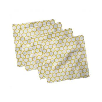 Ambesonne | Hexagonal Comb Set of 4 Napkins, 12" x 12",商家Macy's,价格¥202