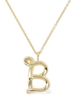 推荐Curvy Molten "b" Pendant Necklace商品