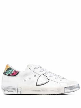推荐Philippe Model Women's  White Leather Sneakers商品