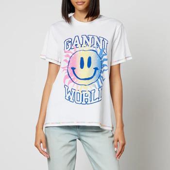 推荐Ganni Logo-Printed Organic Cotton-Jersey T-Shirt商品