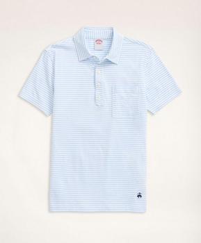 布克兄弟 polo, Brooks Brothers | Big & Tall Vintage Jersey Feeder Stripe Polo Shirt商品图片 