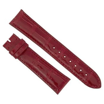 Hadley Roma | 21 MM Shiny Red Alligator Leather Strap,商家Jomashop,价格¥373